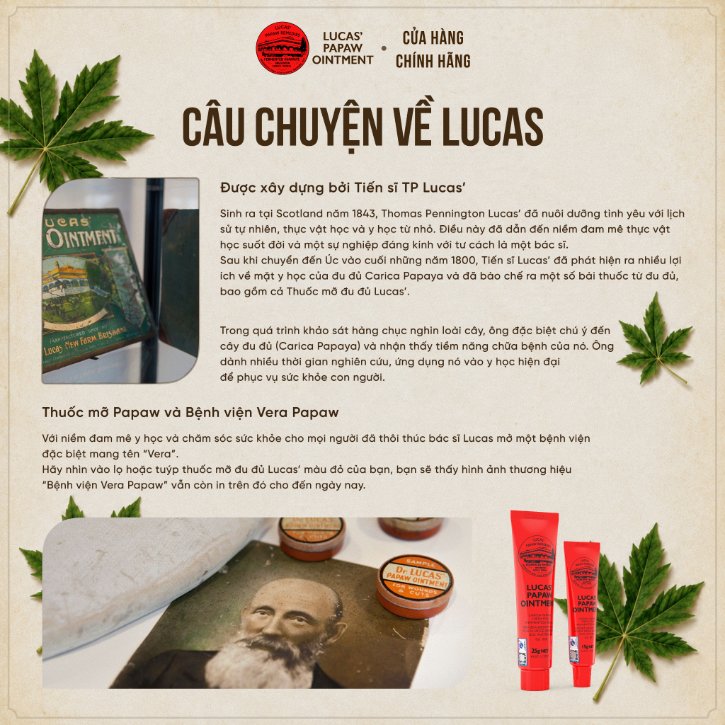 Combo 2 Tuýp Son Dưỡng 15G Đu Đủ Lucas Papaw - Dưỡng Môi Mềm Mịn, Giảm Khô Nứt Môi & Gót Tay Chân | BigBuy360 - bigbuy360.vn
