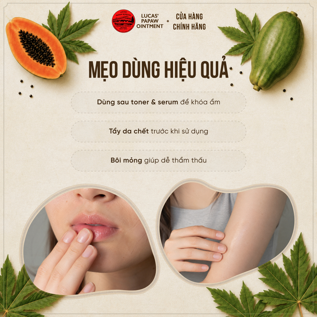 Combo 2 Tuýp Son Dưỡng 15G Đu Đủ Lucas Papaw - Dưỡng Môi Mềm Mịn, Giảm Khô Nứt Môi & Gót Tay Chân | BigBuy360 - bigbuy360.vn