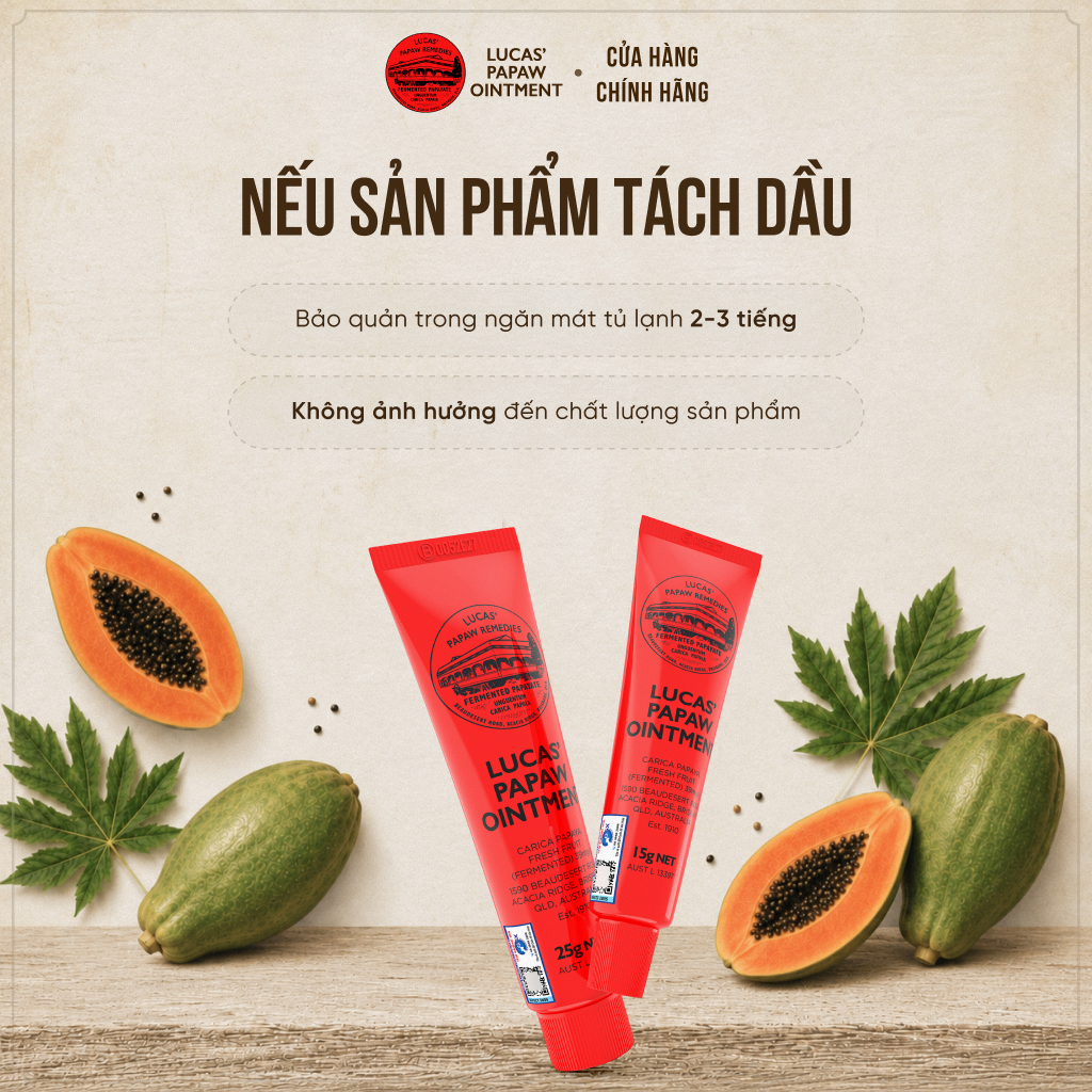 Combo 2 Tuýp Son Dưỡng 15G Đu Đủ Lucas Papaw - Dưỡng Môi Mềm Mịn, Giảm Khô Nứt Môi & Gót Tay Chân | BigBuy360 - bigbuy360.vn