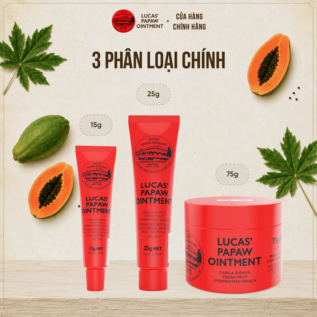 Combo 2 Tuýp Son Dưỡng 15G Đu Đủ Lucas Papaw - Dưỡng Môi Mềm Mịn, Giảm Khô Nứt Môi & Gót Tay Chân | BigBuy360 - bigbuy360.vn