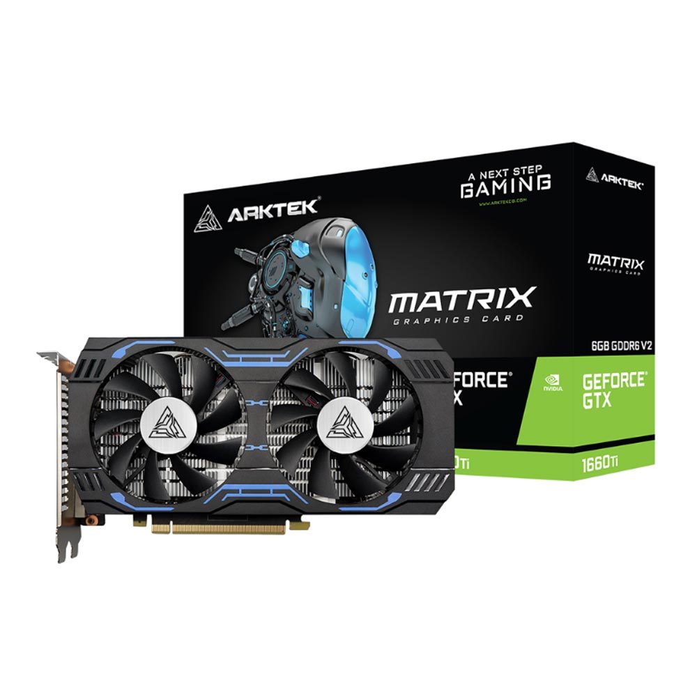 VGA ARKTEK GeForce GTX 1660Ti 6GB V2 GDDR6 Mới, Bảo Hành 36 Tháng