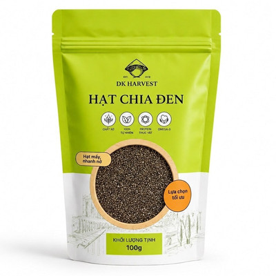 Hạt chia DK HARVEST, hạt chia chính hãng 100%, Túi 100g /200g /500g, độ tinh khiết cao