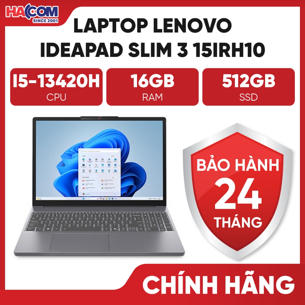 Laptop Lenovo IdeaPad Slim 3 15IRH10 (83K1002PVN) (i5 13420H/16GB RAM/512GB SSD/15.1 WQXGA 165Hz Ole
