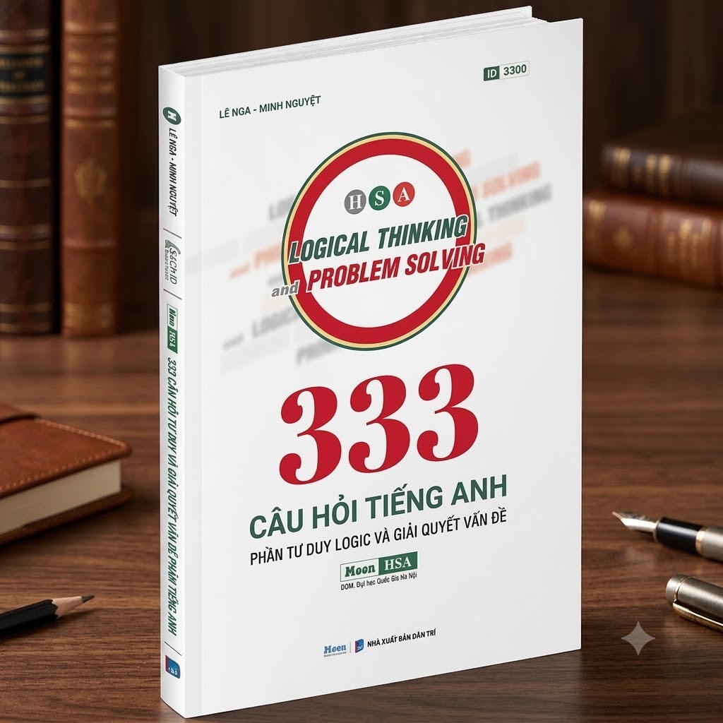 Sách ID - [HSA 2025] - 333 Câu hỏi Tiếng Anh - Phần tư duy logic và giải quyết vấn đề - Sách ôn thi 