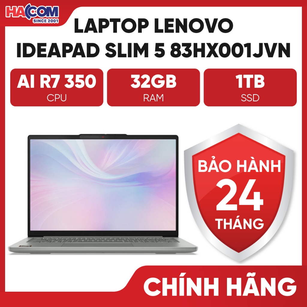 Laptop Lenovo IdeaPad Slim 5 Oled 14AKP10 (83HX001JVN) (AI 7 350/32GB RAM/1TB SSD/14 Oled WUXGA/Win1
