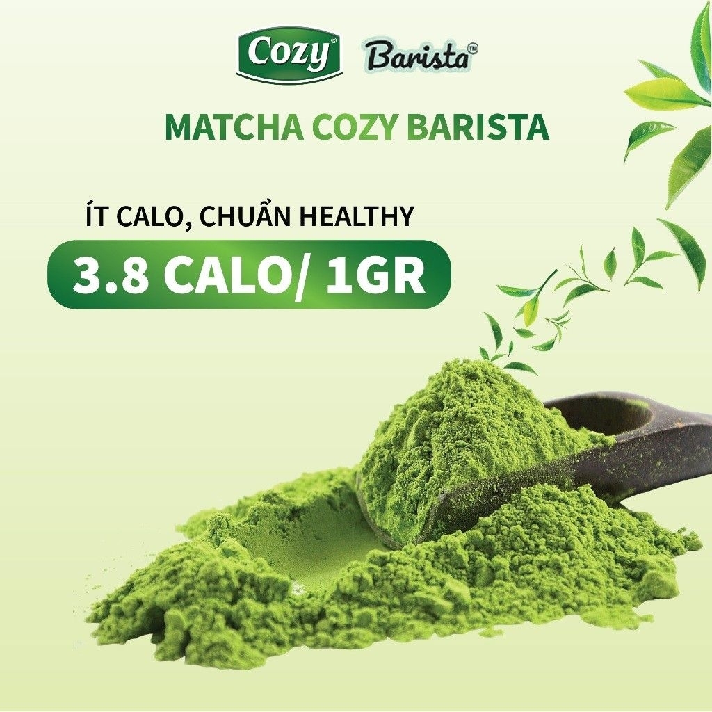 Bột Matcha Cozy Barista 200gr chuẩn vị thích hợp làm Matcha Latte