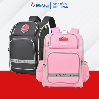 Balo chống gù Mr Vui BLCG 855 bé trai và bé gái lớp 2-4 (37 x 16 x 27 cm)