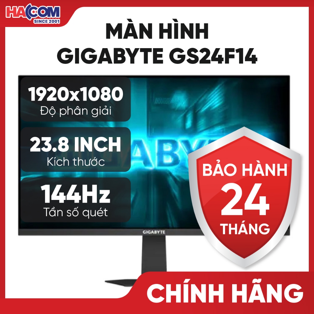 Màn Hình Gameing Gigabyte GS24F14 (23.8 inch/FHD/IPS/144hz/1ms) - BH 24 Tháng HACOM PC