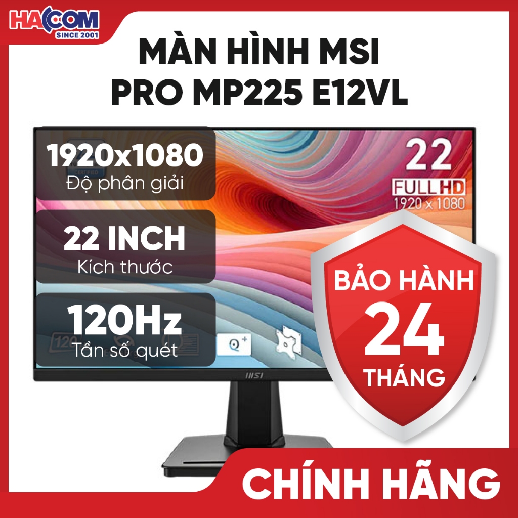 Màn Hình MSI Pro MP225 E12VL (21.45 inch/FHD/VA/120Hz/1ms) - BH 24 Tháng HACOM PC
