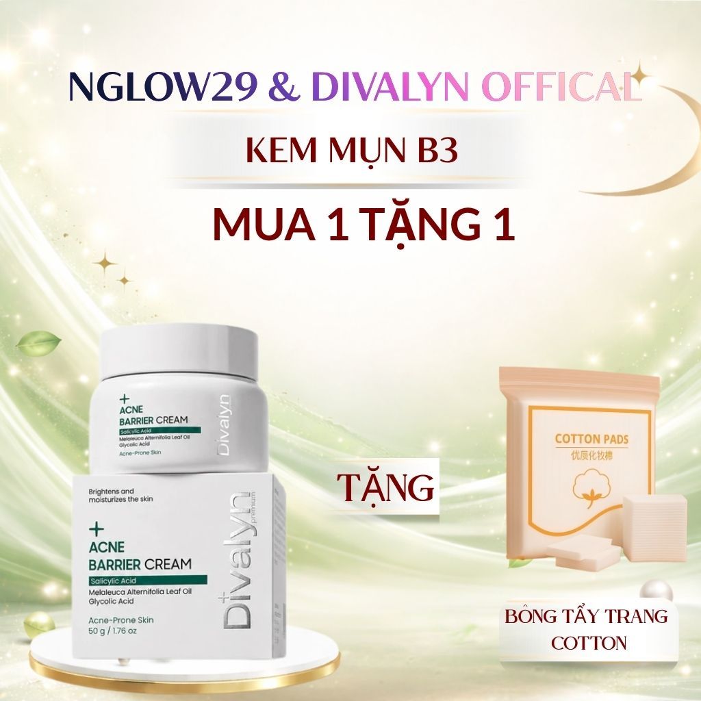 [ HÀNG CÔNG TY ] KEM MỤN B3 DIVALYN.Giúp da phục hồi - làm dịu da sau khi lấy nhân mụn.