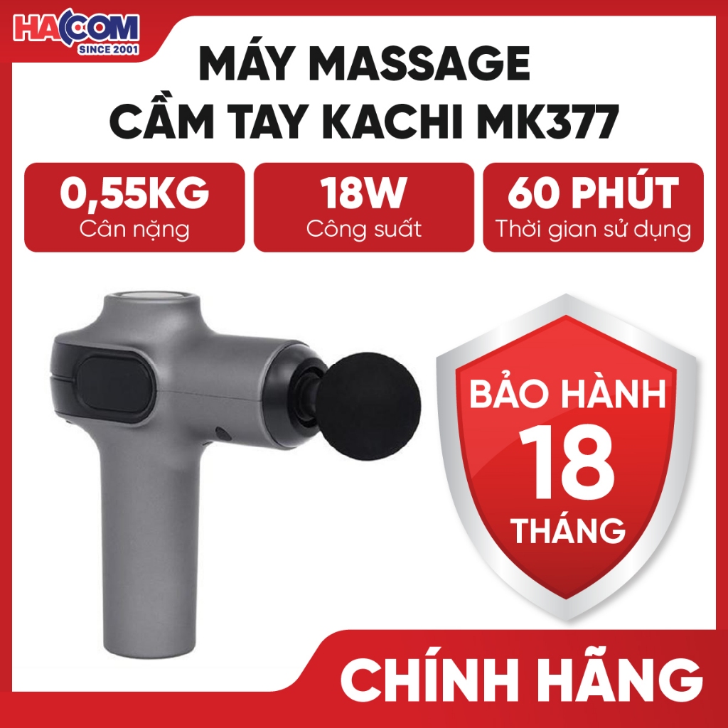 Máy Massage Cầm Tay Kachi MK377 HACOM PC BẢO HÀNH 18 THÁNG