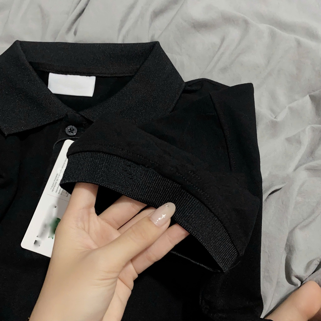 Áo POLO Con Cá Sấu Thêu Unisex Nam Nữ ROMANCE STUDIO Full Tag Mác Form Rộng
