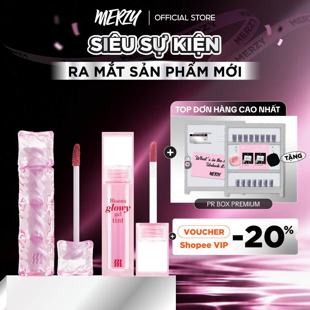 Combo son Merzy Water Fit Blur Tint/Merzy Bisous Glowy Gel Tint