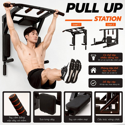 [MALL]-BG- BG Bộ xà đơn xà kép - CU115 đa năng cao cấp thiết kế mới PULL UP STATION MODEL