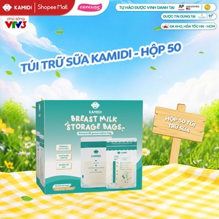 Túi Trữ Sữa Kamidi Hộp 50c Dung Tích 150ml Không Chứa BPA Có Vòi Rót Bình Sữa Tiện Lợi