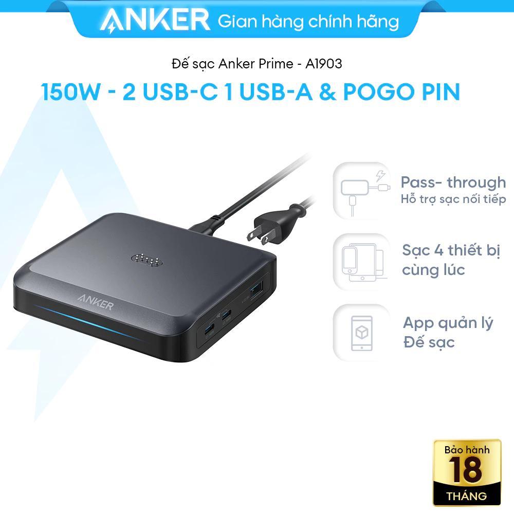 [NEW] Đế sạc để bàn Anker Prime 150W - Sạc từ tính Pogo Pin, cho pin dự phòng Anker Prime | Sạc đồng