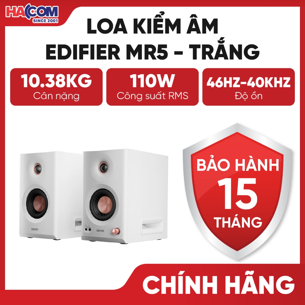 Loa Kiểm Âm Bluetooth EDIFIER MR5 Hi-Res Audio Wireless - Bảo Hành 12 Tháng HACOM PC