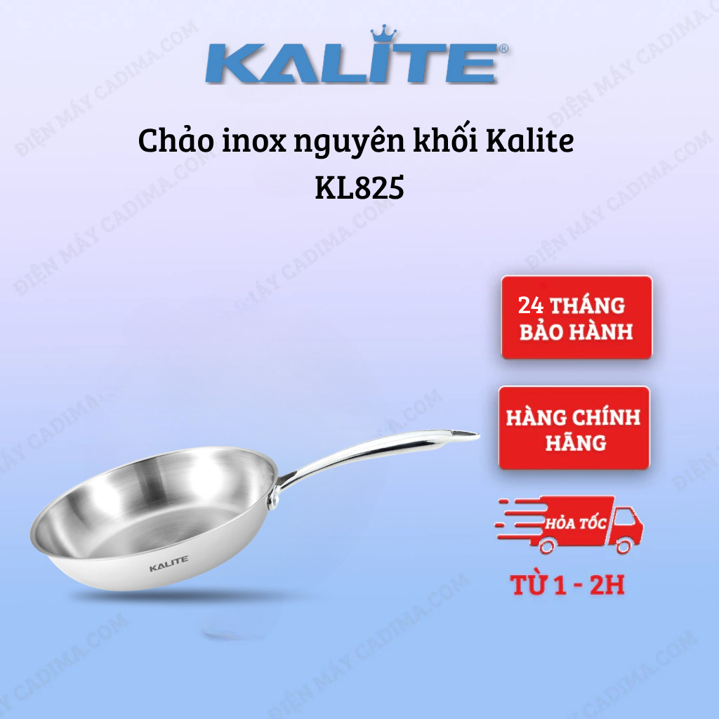 Chảo inox nguyên khối TRIPRO KALITE KL825, đường kính 24cm, bảo hành 24 tháng - Hàng Chính Hãng