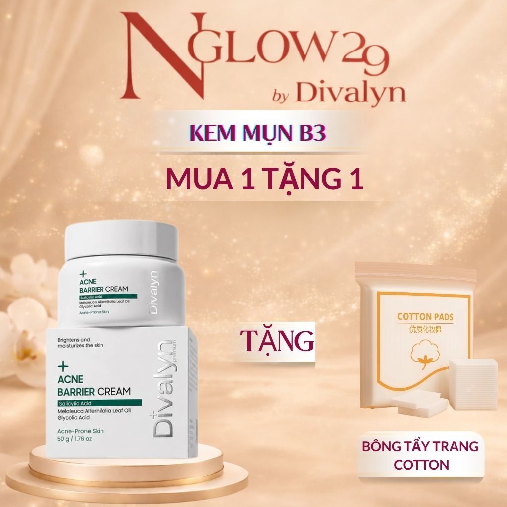 [ HÀNG CÔNG TY ] KEM MỤN B3 DIVALYN.Giúp da phục hồi - làm dịu da sau khi lấy nhân mụn.