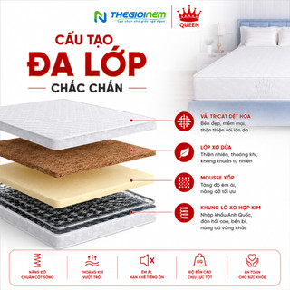 Nệm Lò Xo Phoenix Vạn Thành - Độ Cao 22cm, Bảo Hành Chính Hãng 6 Năm