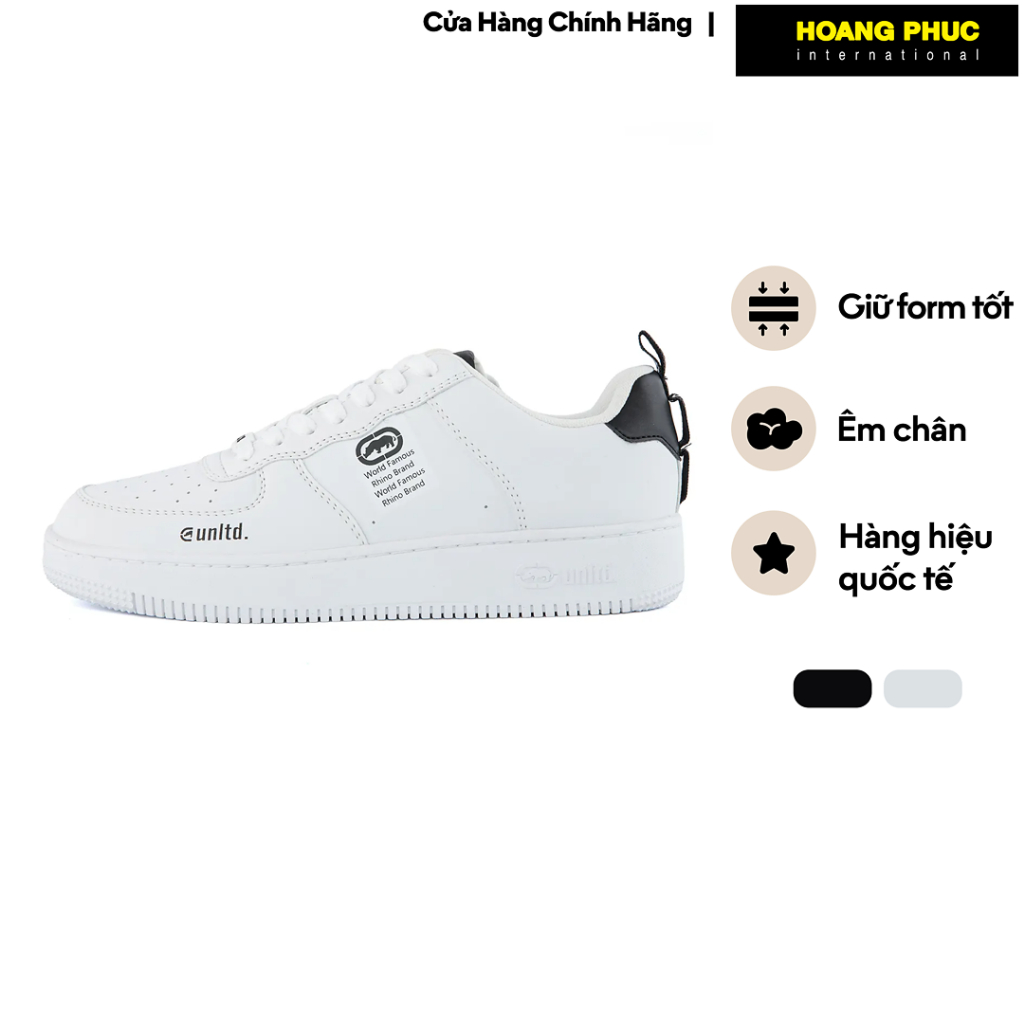 Giày Thể Thao Đế Bằng Nam ECKO UNLTD. Da Tái Chế Phối Vải Đế Cao Su Chống Trượt IF25-26524