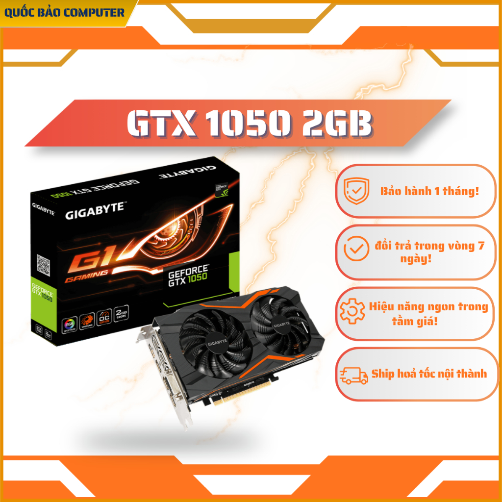 VGA Card màn hình GIGABYTE GTX 1050 2GB 2