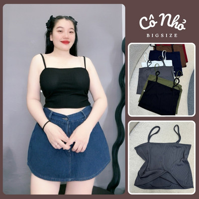 Áo dây gân Bigsize Cô Nhỏ, áo thun ống có dây  dáng croptop siêu xinh tôn dáng G118
