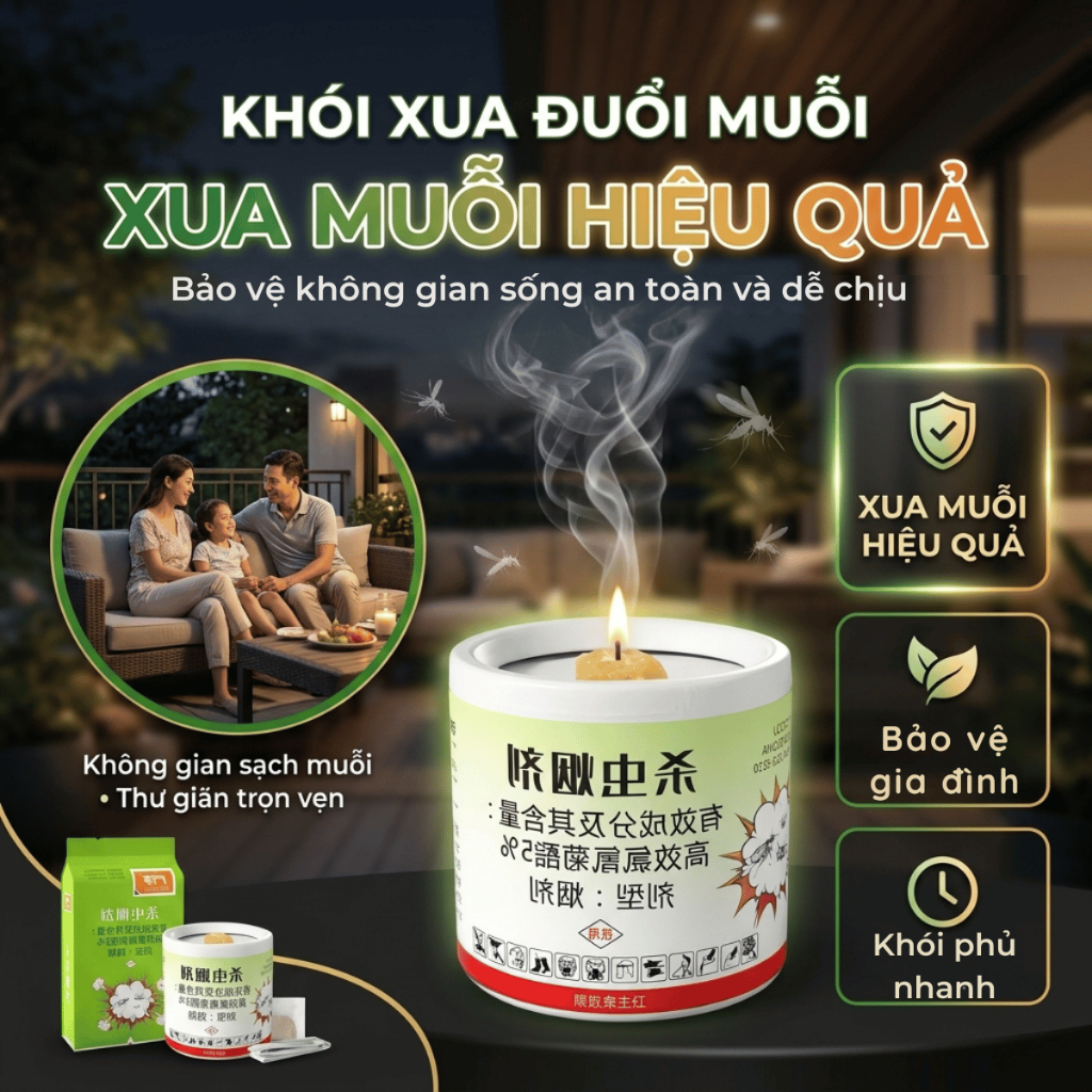 khói đuổi côn trùng và gián GEARSHOP hộp khói khí diệt côn trùng đa năng tại nhà