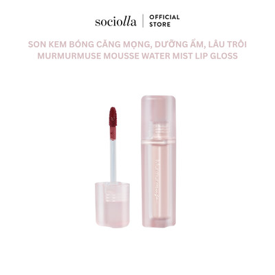 Son Kem Bóng Căng Mọng, Dưỡng Ẩm, Lâu Trôi Murmurmuse Mousse Water Mist Lip Gloss 2.8g