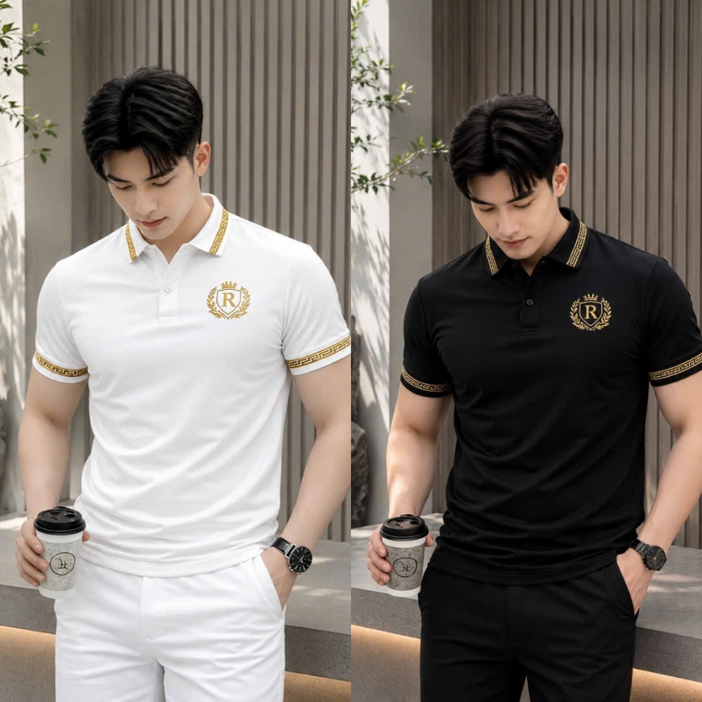 Áo Polo RT CLASSY Phối Cổ R9 Basic Nam/Nữ Trẻ Trung Vải Cotton Pique