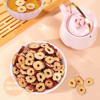 Táo đỏ thái lát 1kg, táo đỏ Hàn Quốc sấy giòn, không tẩm đường, dùng pha trà, chưng yến, nấu chè