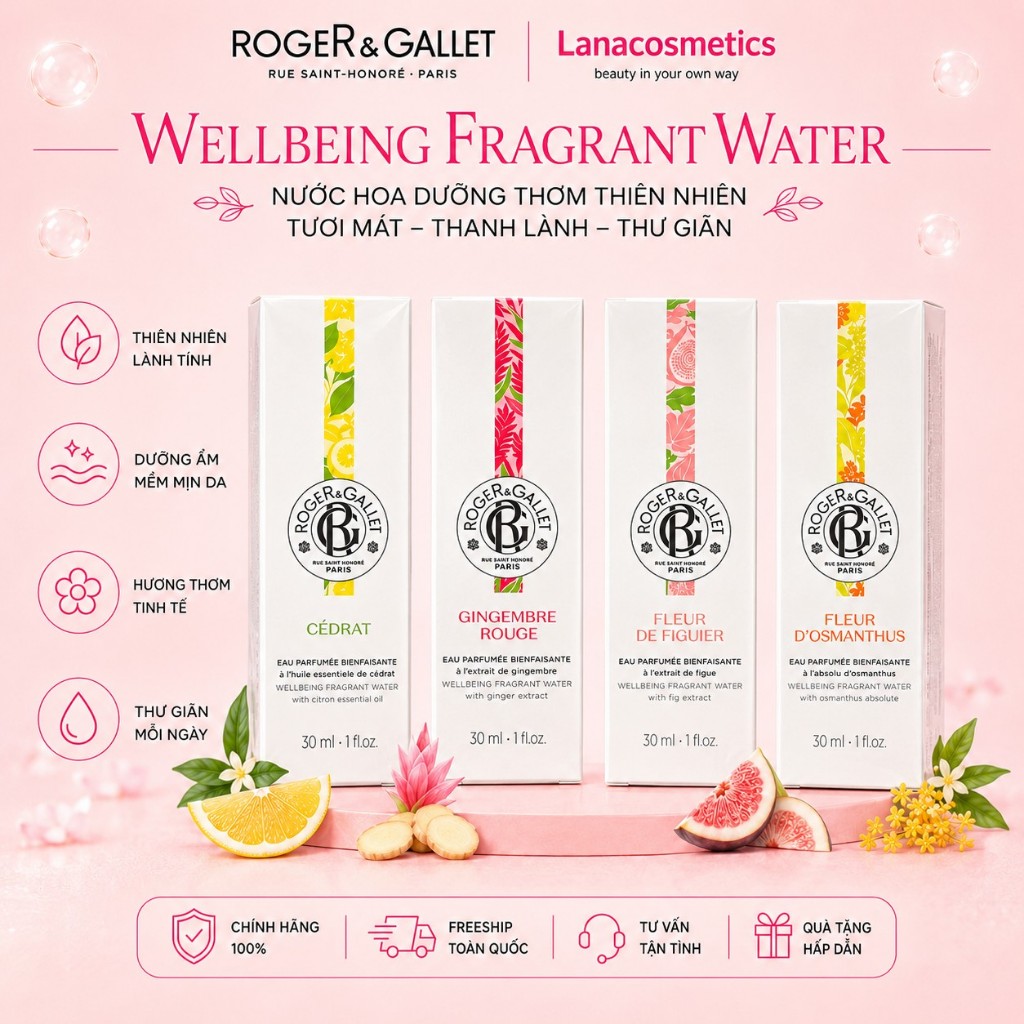 Nước hoa Roger & Gallet Wellbeing Fragrant Water