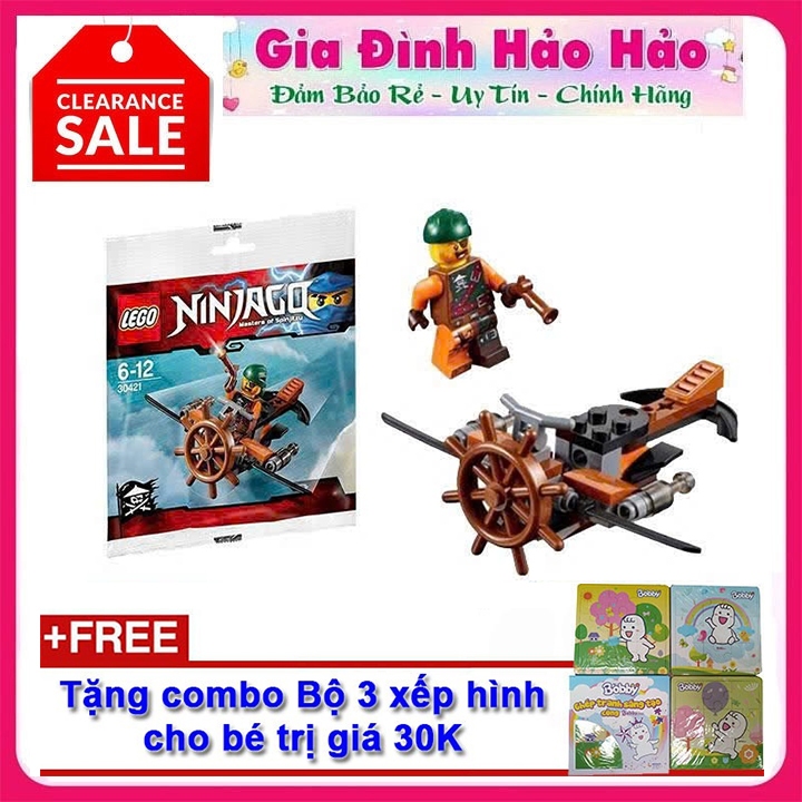 [CLEARANCE SALE] Lego Ninjago 30421 - Skybound Plane polybag Máy bay mini- Tặng kèm Bộ 3 xếp hình Bo