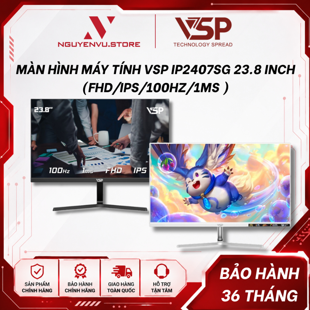 Màn Hình máy tính VSP IP2407SG / VSP IP2407S 23.8 Inch (FHD/IPS/100Hz/1ms ) / VSP V2408S (23.8"/IPS/