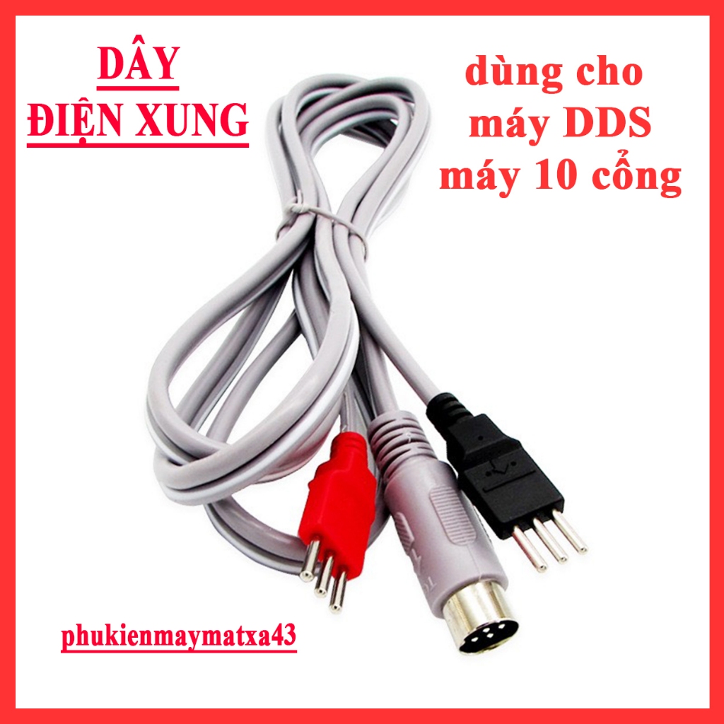 Dây điện xung kết nối máy điện sinh học DDS thế hệ thứ 5,thế hệ 8, thế hệ 9, máy điện sinh học DDS