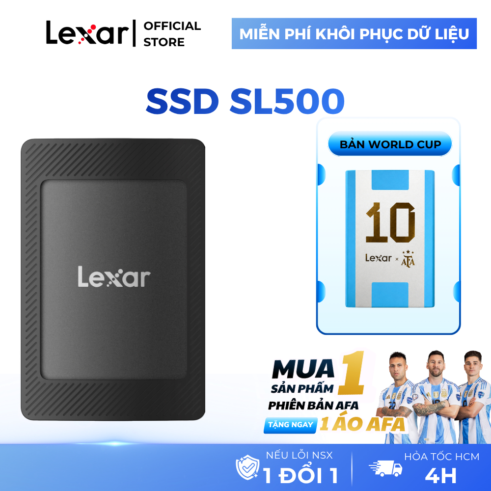 Ổ Cứng SSD Di Động Lexar SL500 Kèm Magsafe 1TB 2TB USB 3.2 Tốc Độ 2000mbs