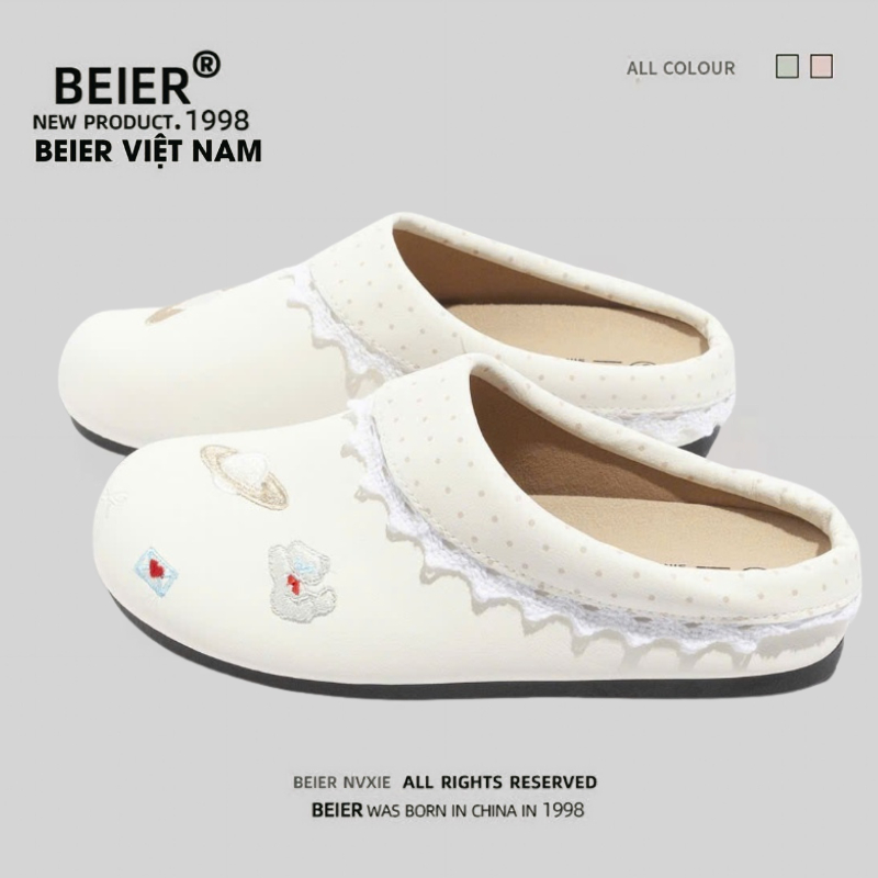 BEIER Giày thể thao BEIER Chính Hãng AUTH giày sneaker BEIER thoáng khí êm chân xinh đẹp 2623 - trắn