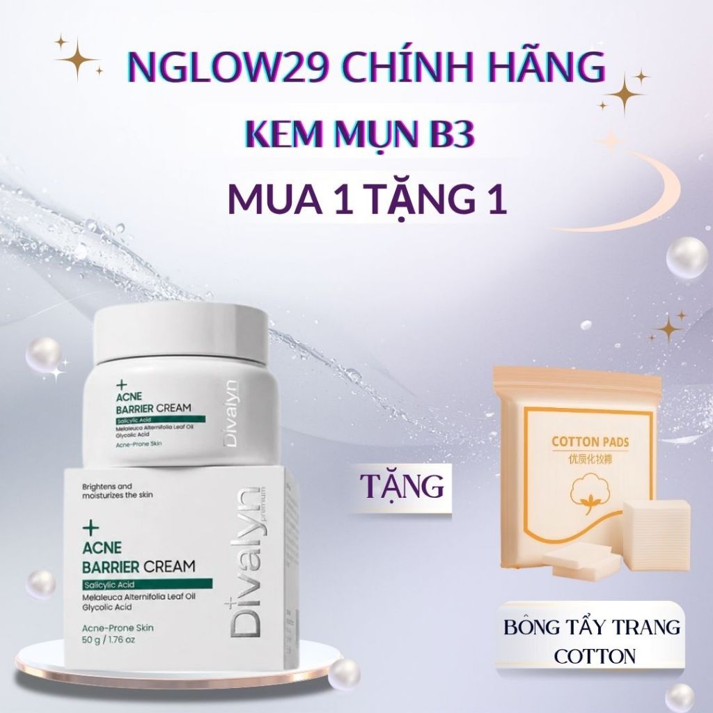 [ HÀNG CÔNG TY ] KEM MỤN B3 DIVALYN.Giúp da phục hồi - làm dịu da sau khi lấy nhân mụn
