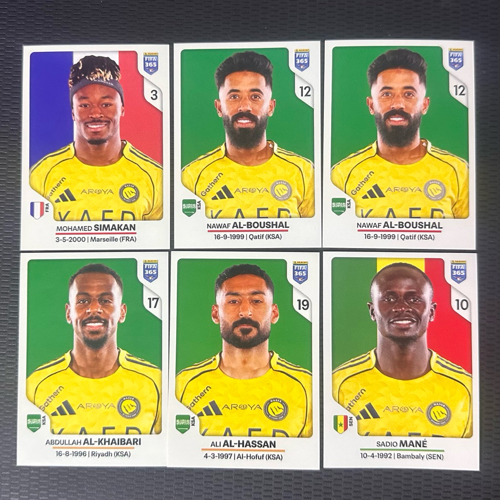 Sticker cầu thủ bóng đá Al Nassr Panini FIFA 365