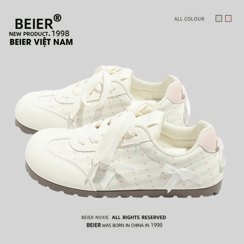 BEIER Giày thể thao BEIER Chính Hãng AUTH giày sneaker BEIER thoáng khí êm chân xinh đẹp 36125 - kẻ 