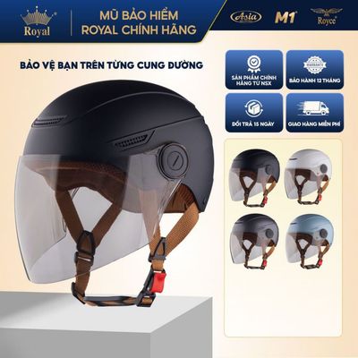 Royal M189K Mũ Bảo Hiểm Nửa Đầu Có Kính Che Mặt, Phù Hợp Nam Nữ Đi Xe Máy, Bảo Hành 12 Tháng Tại NSX