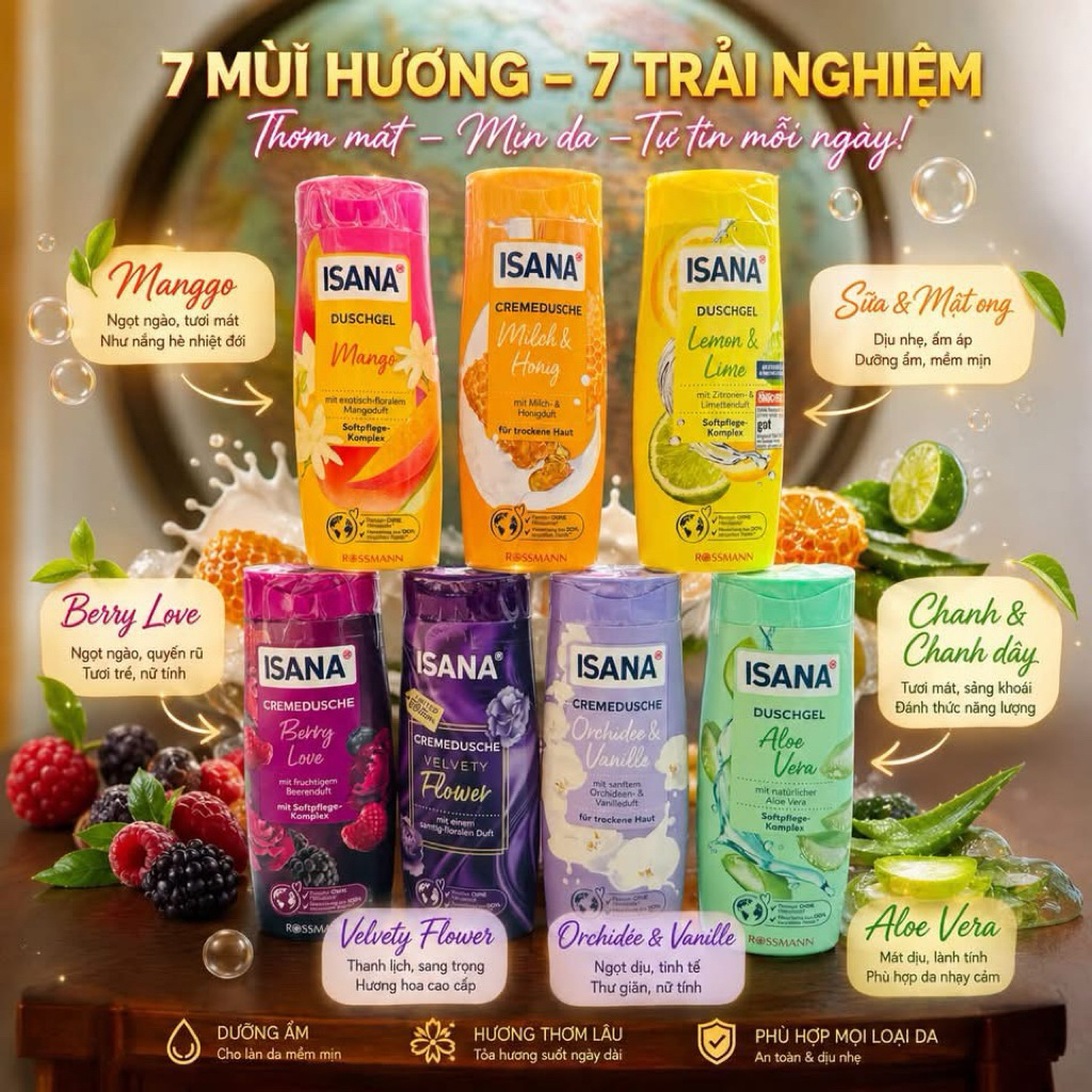 ISANA TẮM THƠM CHUẨN ĐỨC