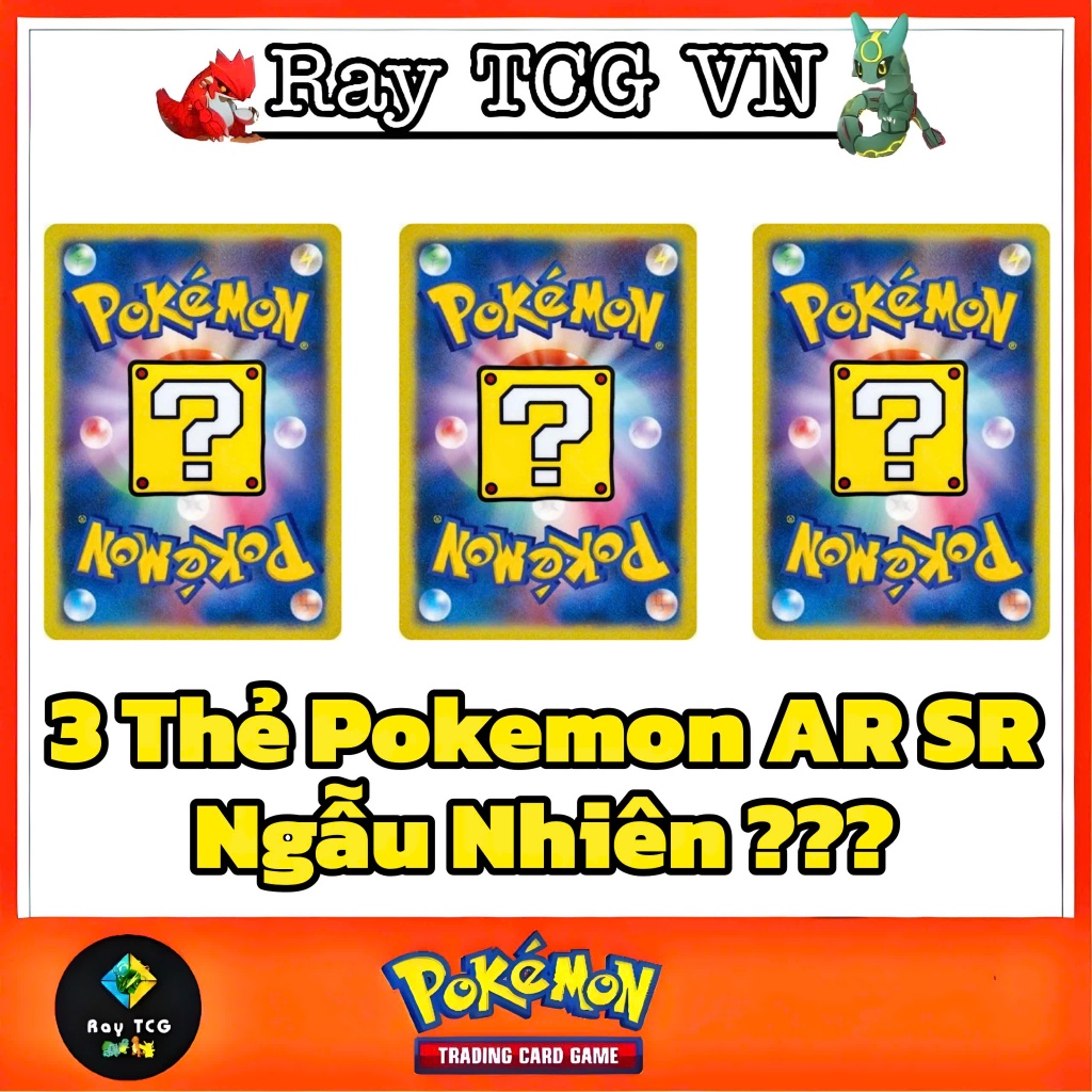 [Chính Hãng] Ngẫu Nhiên 3 Thẻ Pokemon AR SR Japan - Thẻ Pokemon TCG