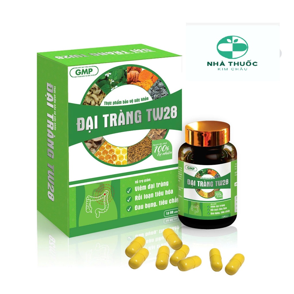 Đại Tràng, Hỗ Trợ Giảm Triệu Chứng Viêm Đại Tràng _ Đại Tràng TW28 (Hộp 60 viên)