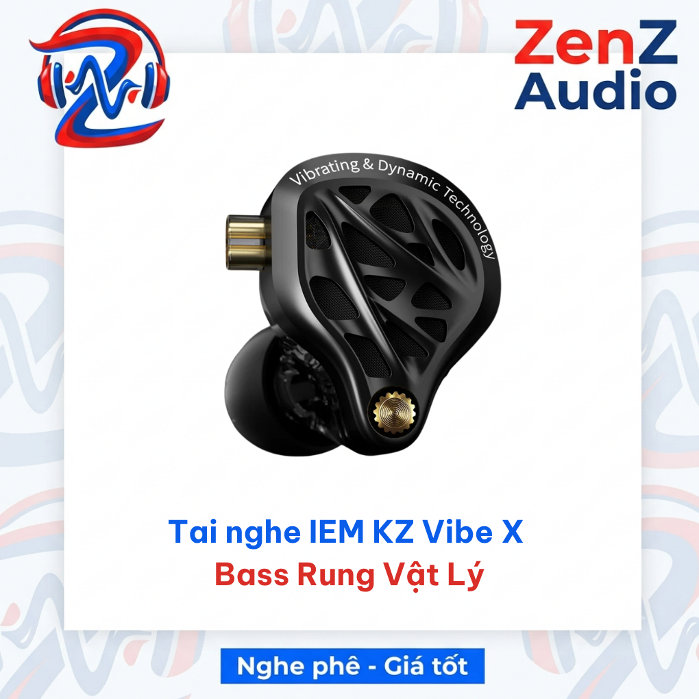 Tai nghe IEM KZ Vibe X Bass Rung Vật Lý Siêu Trầm, Gaming FPS, Nghe Nhạc, Xem phim | ZENZAUDIO
