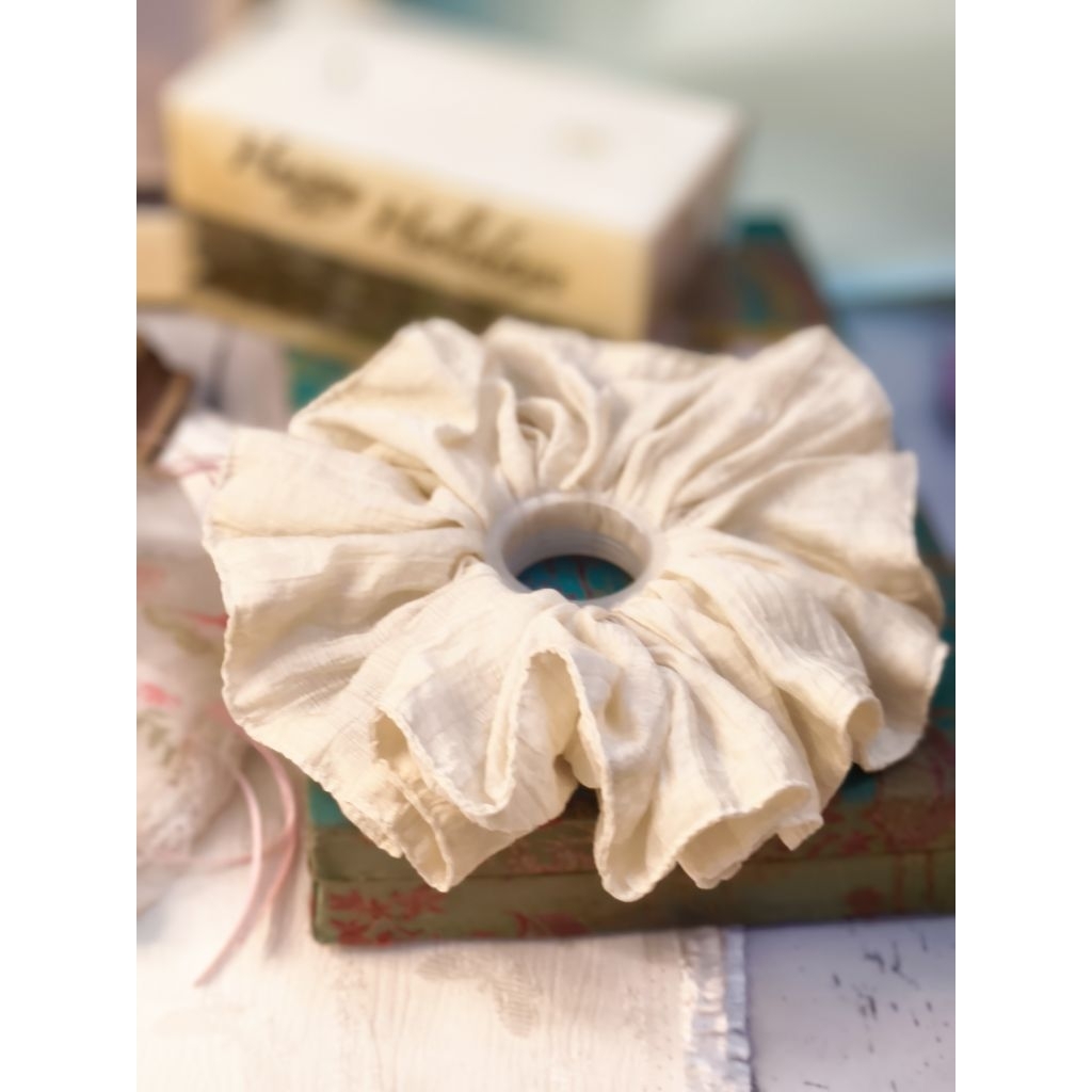 Scrunchies đũi tơ phồng to 19cm