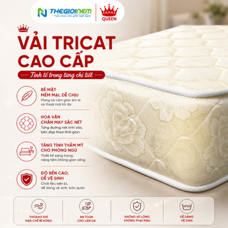 Nệm Lò Xo Royal Vạn Thành - Độ Cao 22cm, Bảo Hành Chính Hãng 8 Năm