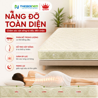 Nệm Lò Xo Royal Vạn Thành - Độ Cao 22cm, Bảo Hành Chính Hãng 8 Năm