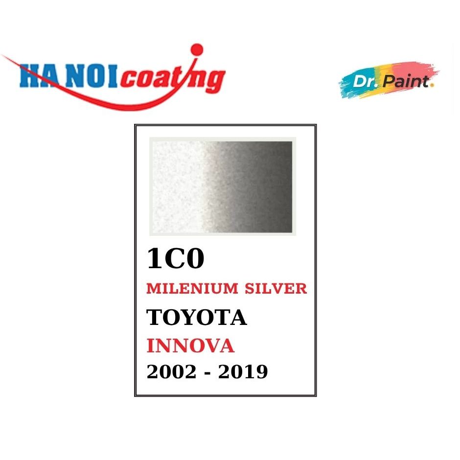 Bình sơn Xịt Xóa Vết Xước Xe Ô tô TOYOTA INNOVA Màu BẠC ÁNH VÀNG Code 1C0 - MILENIUM SILVER chính hã