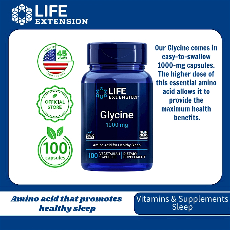 Life Extension Glycine 1000mg 100 Viên Nang Chay Nhập Khẩu Mỹ